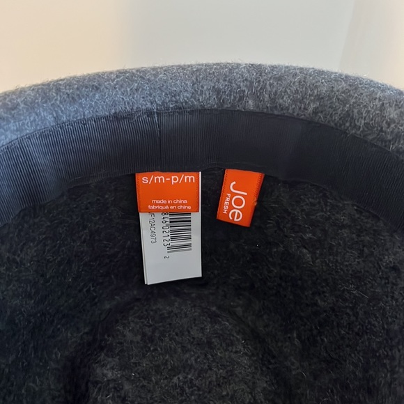 JoeFresh wool fedora hat. Size S/M. New, never worn. Circumference 21 3/4 inch - Picture 4 of 6